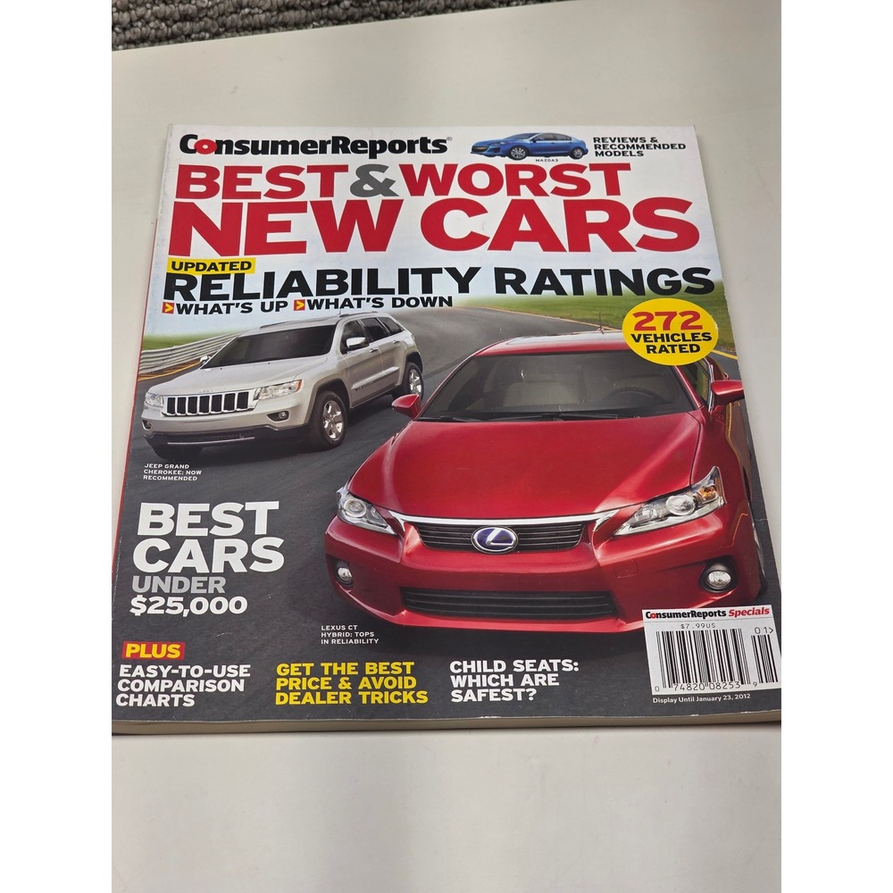 Consumer Reports Best & Worst New Cars 2012 Updated Reliability Ratings Magazine